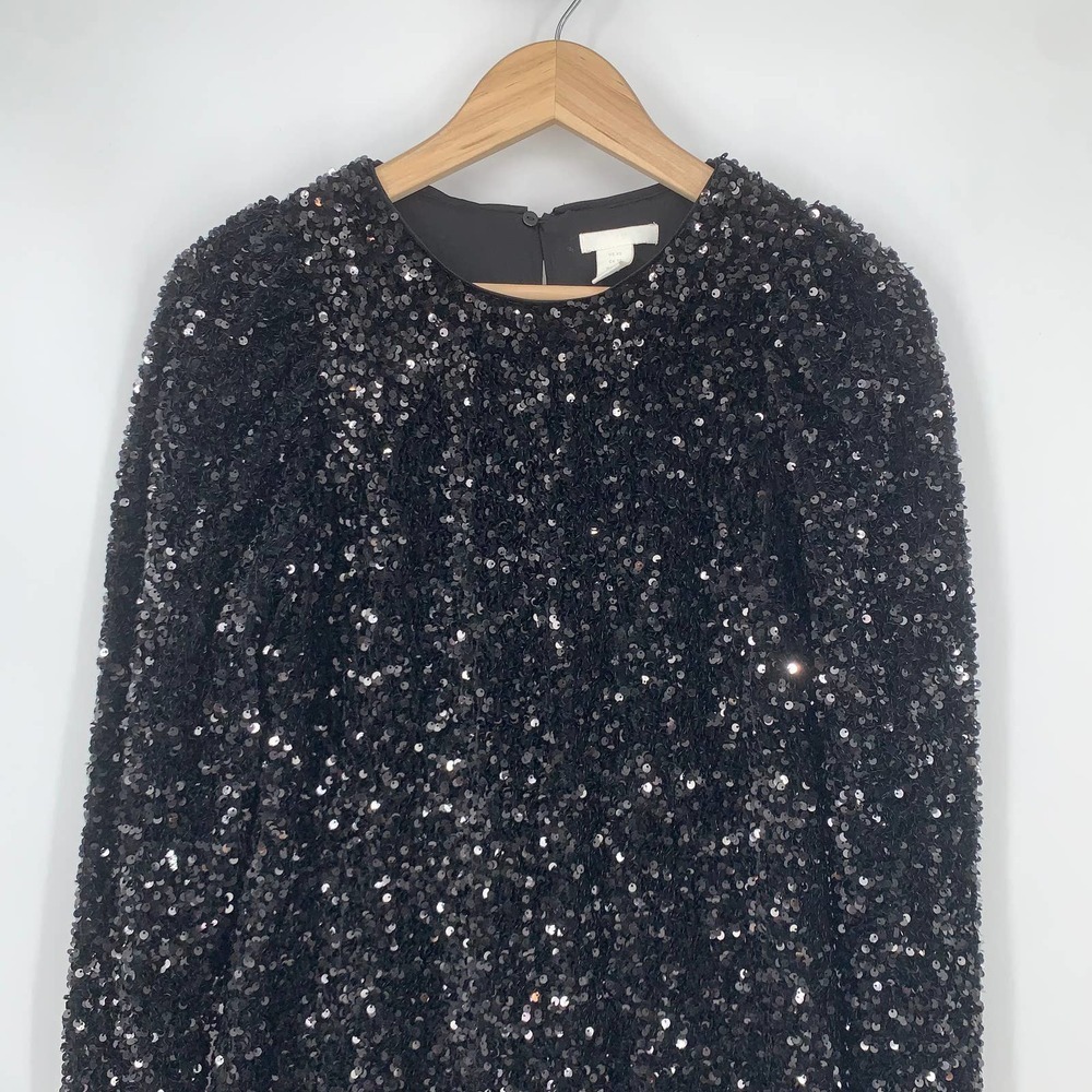 H&M Black Sequin Mini Dress - Picture 3 of 13